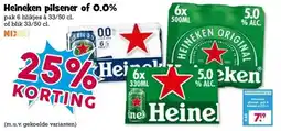 Boon`s Markt Heineken pilsener of 0.0% aanbieding
