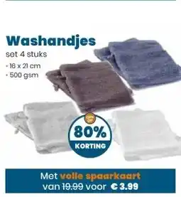 Boon`s Markt Washandjes aanbieding