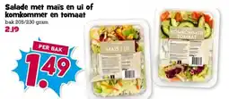 Boon`s Markt Salade met maïs en ui of komkommer en tomaat aanbieding