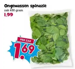 Boon`s Markt Ongewassen spinazie aanbieding