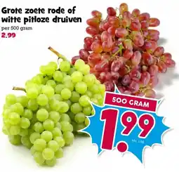 Boon`s Markt Grote zoete rode of witte pitloze druiven aanbieding