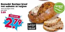 Boon`s Markt Boonacker Rustique brood met walnoten en rozijnen aanbieding