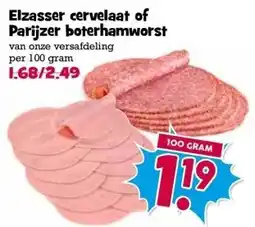 Boon`s Markt Elzasser cervelaat of Parijzer boterhamworst aanbieding