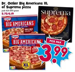Boon`s Markt Dr. Oetker Big Americans XL of Suprema pizza aanbieding