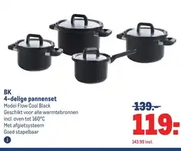 Makro BK 4-delige pannenset aanbieding