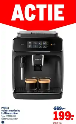 Makro Philips volautomatische koffiemachine aanbieding