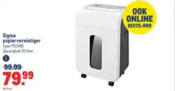 Makro Sigma papiervernietiger aanbieding