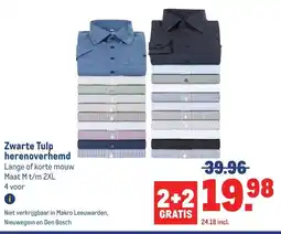 Makro Zwarte Tulp herenoverhemd aanbieding