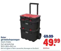 Makro Keter gereedschapswagen aanbieding