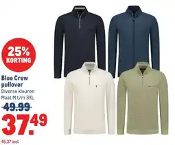 Makro Blue Crew pullover aanbieding