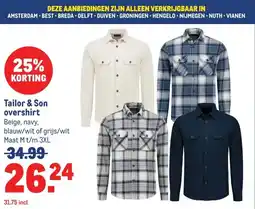 Makro Tailor & Son overshirt aanbieding