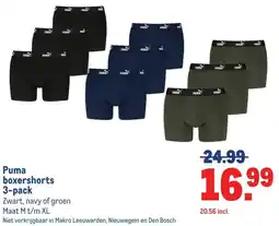 Makro Puma boxershorts 3-pack aanbieding