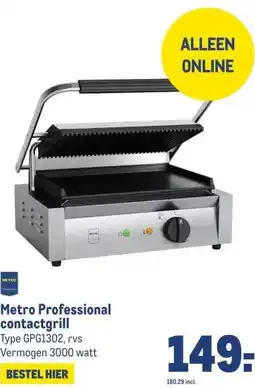Makro Metro Professional contactgrill aanbieding