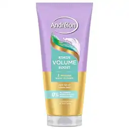Trekpleister Andrélon Kokos Volume Boost 1 Minuut Wow Haarmasker aanbieding