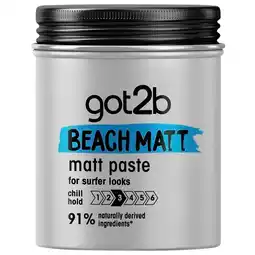 Trekpleister Schwarzkopf got2b Beach Matt Surfer Look Styling Paste aanbieding