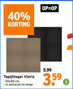 GAMMA Tapijttegel Vloris aanbieding