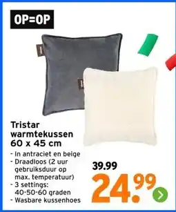 GAMMA Tristar warmtekussen 60 x 45 cm aanbieding
