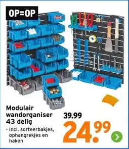GAMMA Modulair wandorganiser 43 delig aanbieding