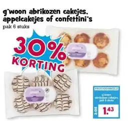 Boon`s Markt g'woon abrikozen cakejes. appelcakejes of confettini's aanbieding