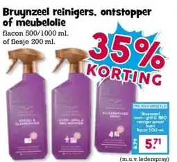 Boon`s Markt Bruynzeel reinigers, ontstopper of meubelolie aanbieding