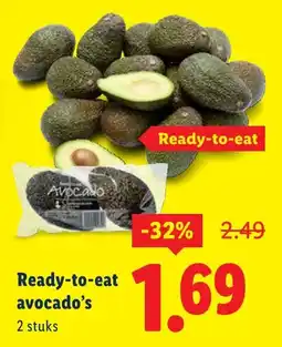 Lidl Ready-to-eat avocado's aanbieding