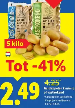 Lidl Aardappelen kruimig of vastkokend aanbieding