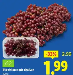 Lidl Bio pitloze rode druiven aanbieding