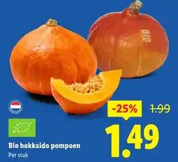 Lidl Bio hokkaido pompoen aanbieding