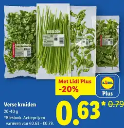 Lidl Verse kruiden aanbieding