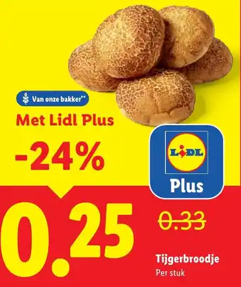 Lidl Tijgerbroodje aanbieding