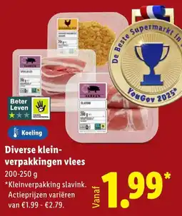 Lidl Diverse klein verpakkingen vlees aanbieding