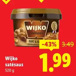 Lidl Wijko satésaus aanbieding
