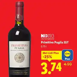 Lidl Primitivo Puglia IGT aanbieding