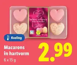 Lidl Macarons in hartvorm aanbieding