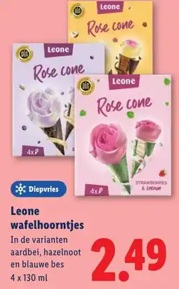 Lidl Leone wafelhoorntjes aanbieding