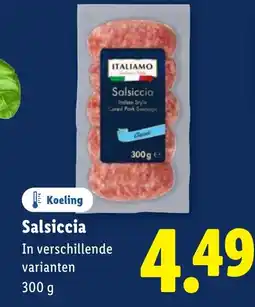 Lidl Italiamo Salsiccia aanbieding