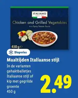 Lidl Italiamo Maaltijden Italiaanse stijl aanbieding