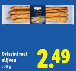 Lidl Italiamo Grissini met olijven aanbieding