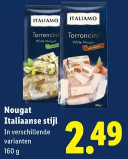 Lidl Italiamo Nougat Italiaanse stijl aanbieding