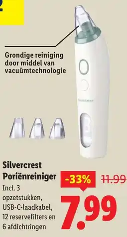 Lidl Silvercrest Poriënreiniger aanbieding