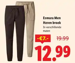 Lidl Esmara Men Heren broek aanbieding