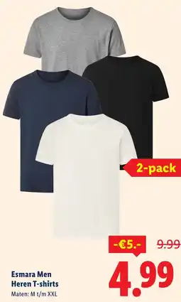 Lidl Esmara Men Heren T-shirts aanbieding