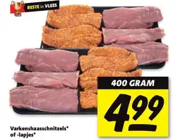 Nettorama Varkenshaasschnitzels of -lapjes aanbieding