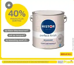 Praxis op Histor kleurmuurverf aanbieding