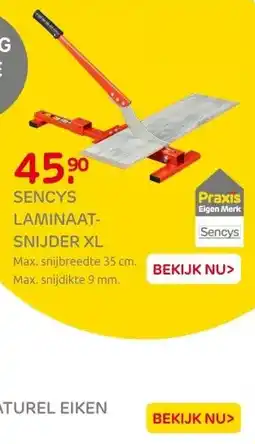 Praxis Sencys laminaatsnijder XL aanbieding