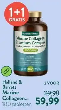 Holland & Barrett Marine Collageen Premium Complex 1000mg - 180 tabletten aanbieding