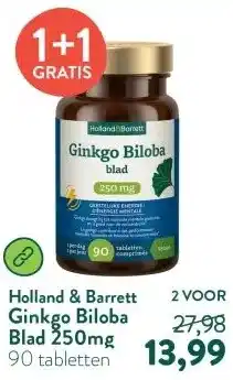 Holland & Barrett Ginkgo Biloba Blad 250mg aanbieding