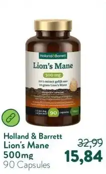 Holland & Barrett Lion's Mane 500mg aanbieding