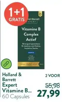 Holland & Barrett Expert Vitamine B Complex Actief aanbieding
