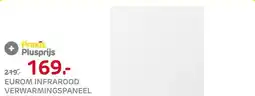 Praxis Eurom infraroodverwarmingspaneel Mon aanbieding